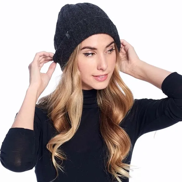 Alpaca Beanie Hat - Accordion