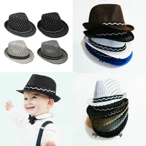 Baby and Toddler Nylon Bruno Mars Fedora Fashion Hats