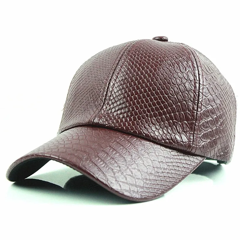 Baseball Cap women fall faux Leather cap hip hop Hats For men winter hat for women