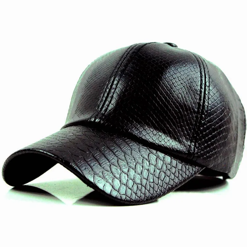 Baseball Cap women fall faux Leather cap hip hop Hats For men winter hat for women