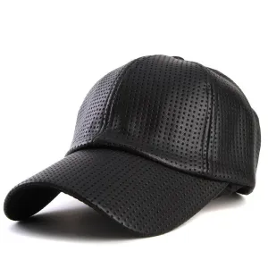 Baseball Cap women fall faux Leather cap hip hop Hats For men winter hat for women