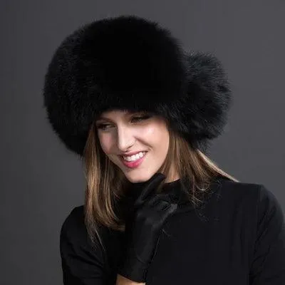 Beautiful Women's Natural Raccoon or Fox Fur Ushanka Hat