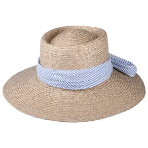 Brixton Hats Aries Straw Sun Hat - Ivory-Blue