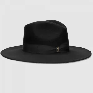 Classic Fedora Fur Felt Hat in Black