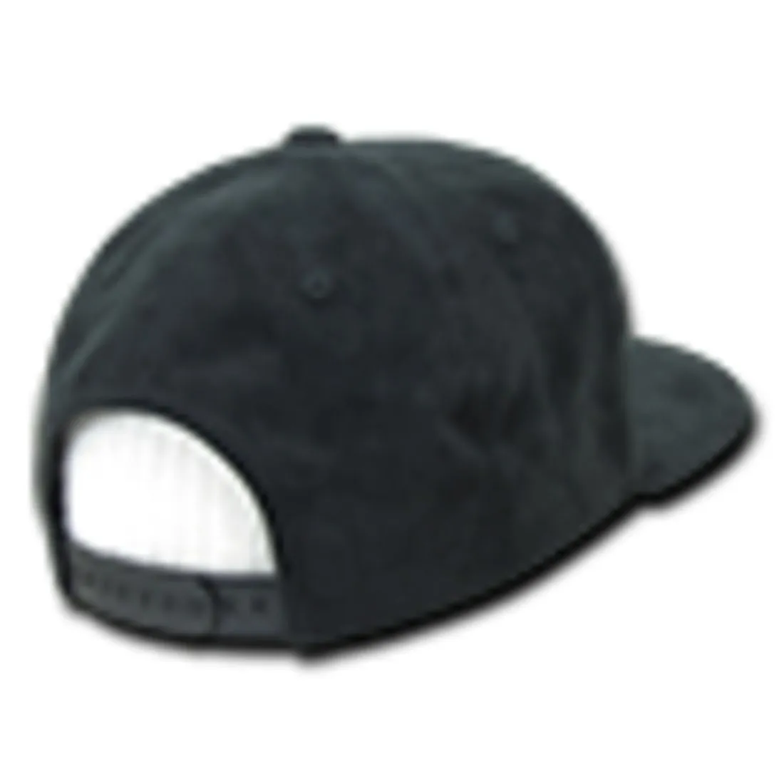 Decky 1091 Faux Suede Snapback Hats 6 Panel Flat Bill Baseball Caps