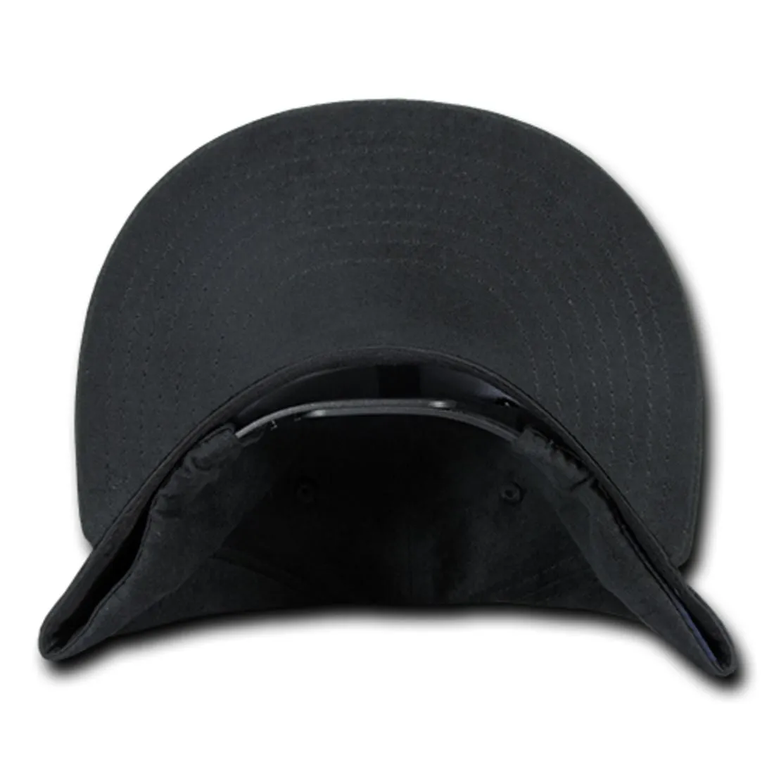 Decky 1091 Faux Suede Snapback Hats 6 Panel Flat Bill Baseball Caps