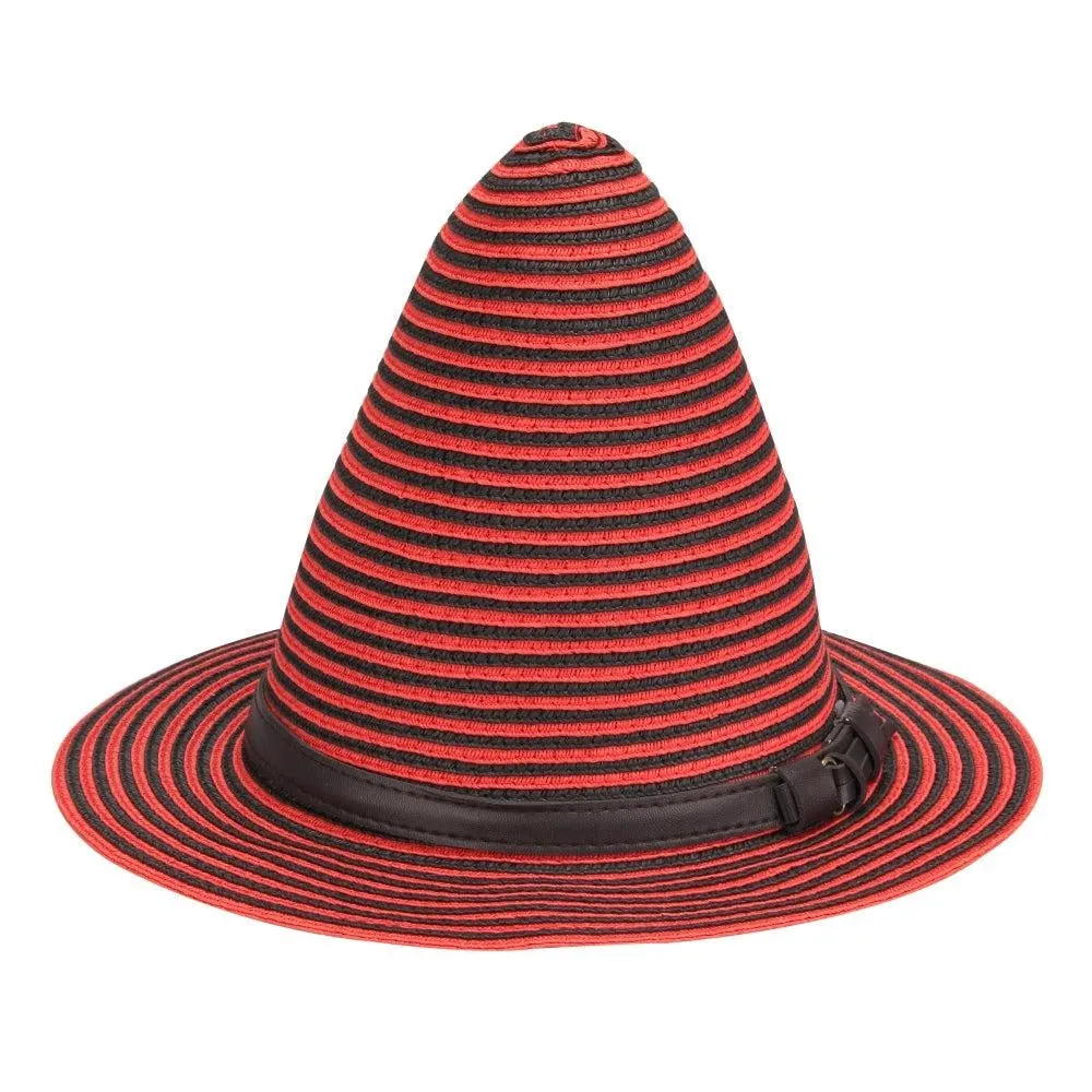 FabSeasons Red Striped Fancy Cone Hat