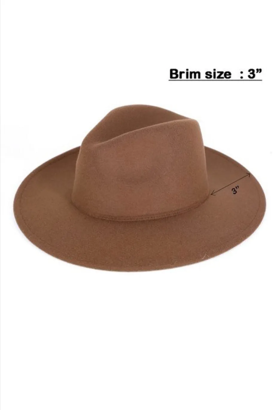 Faith Fedora Felt Hat - Brown