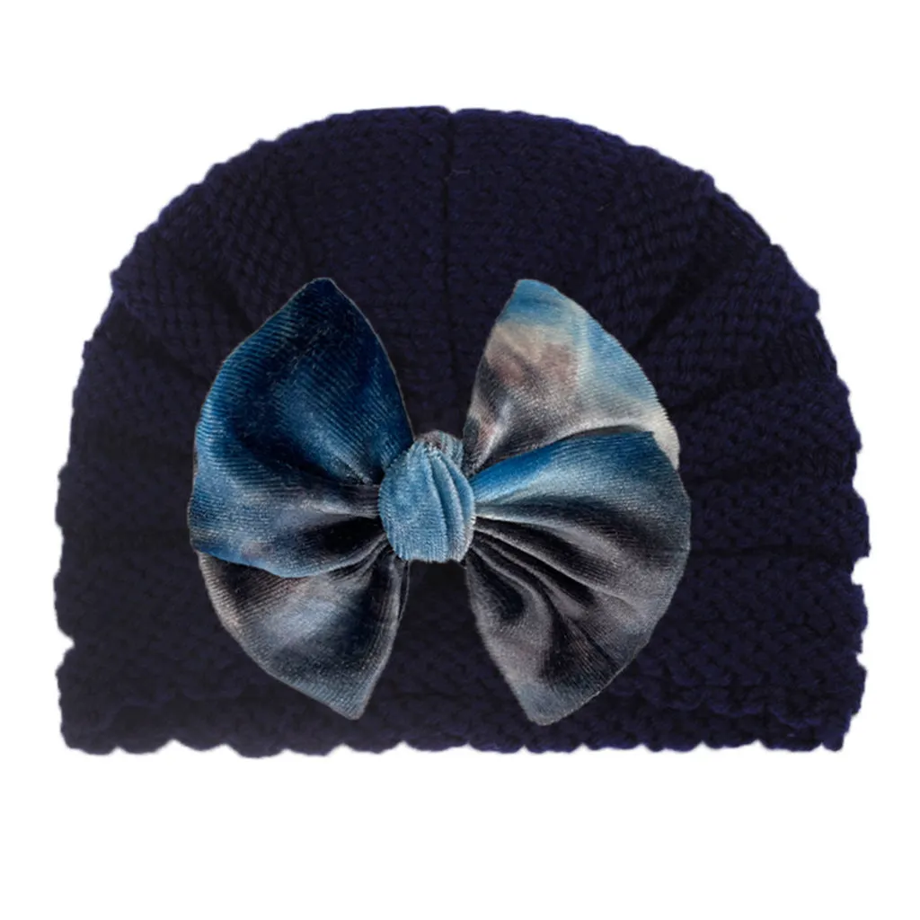 Fancydresswale European Style Wool Knitted Hat for Babies & Toddlers – Soft & Cozy Winter Beanie Newborn Winter Turban Cap-Navy Blue