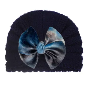 Fancydresswale European Style Wool Knitted Hat for Babies & Toddlers – Soft & Cozy Winter Beanie Newborn Winter Turban Cap-Navy Blue