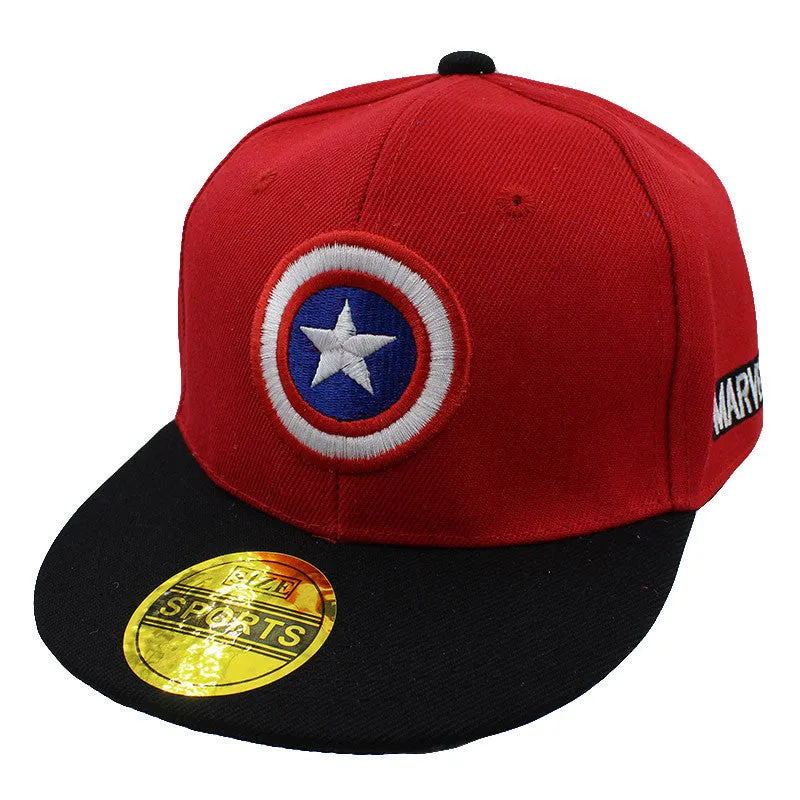 Fashion Boy Baseball Caps For 3-8 Years Old Children Captain America Design Snapback Caps Adjustable Cap For Girl