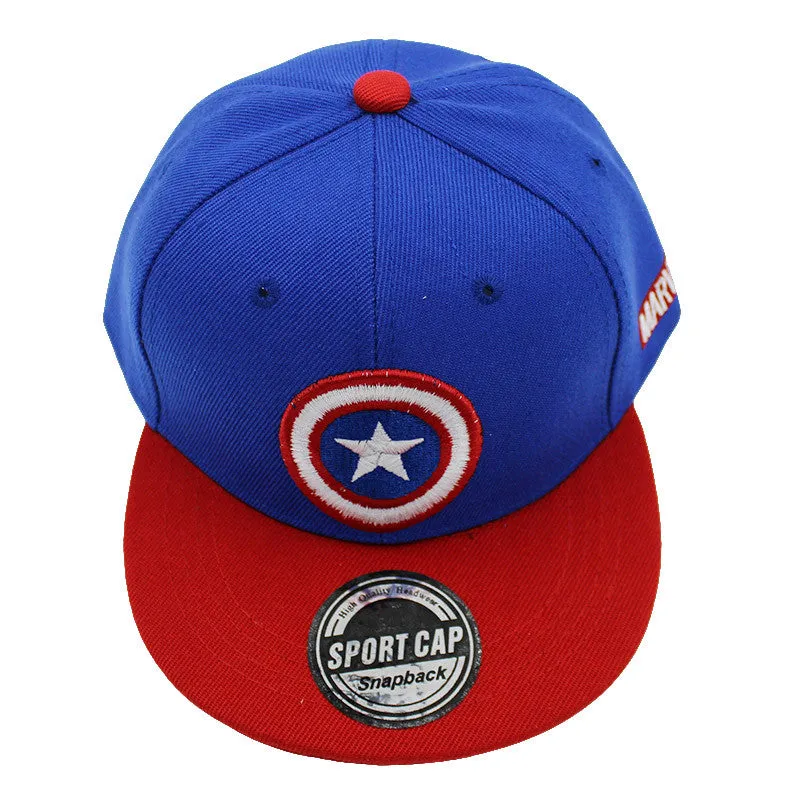 Fashion Boy Baseball Caps For 3-8 Years Old Children Captain America Design Snapback Caps Adjustable Cap For Girl