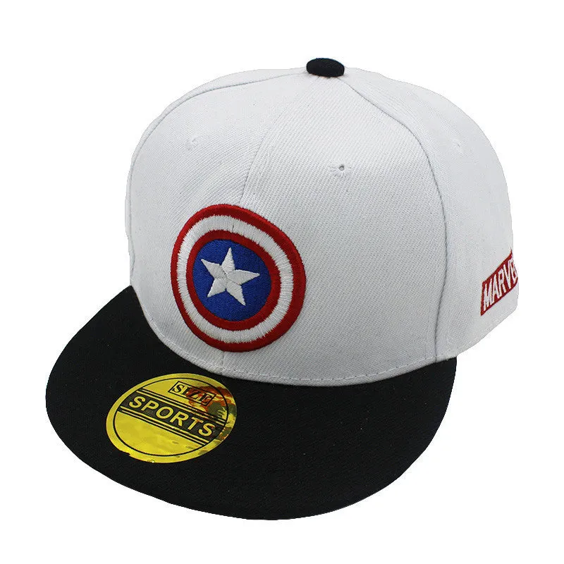 Fashion Boy Baseball Caps For 3-8 Years Old Children Captain America Design Snapback Caps Adjustable Cap For Girl