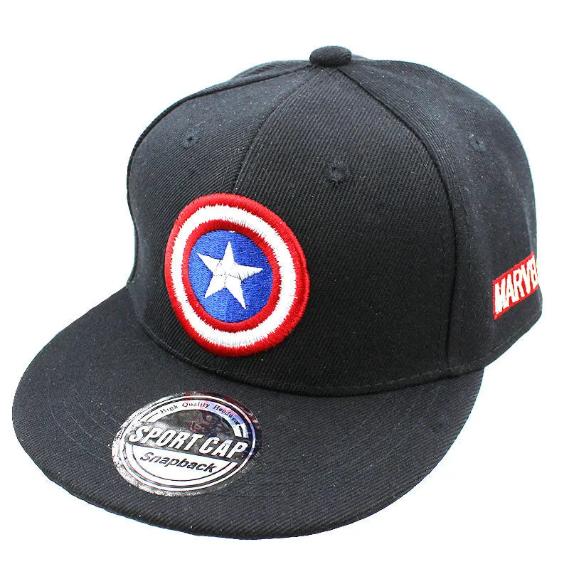 Fashion Boy Baseball Caps For 3-8 Years Old Children Captain America Design Snapback Caps Adjustable Cap For Girl