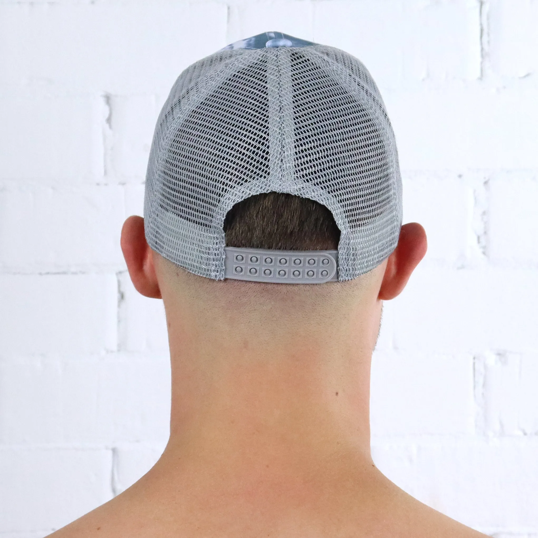 Grey Tie Dye Mesh Cap