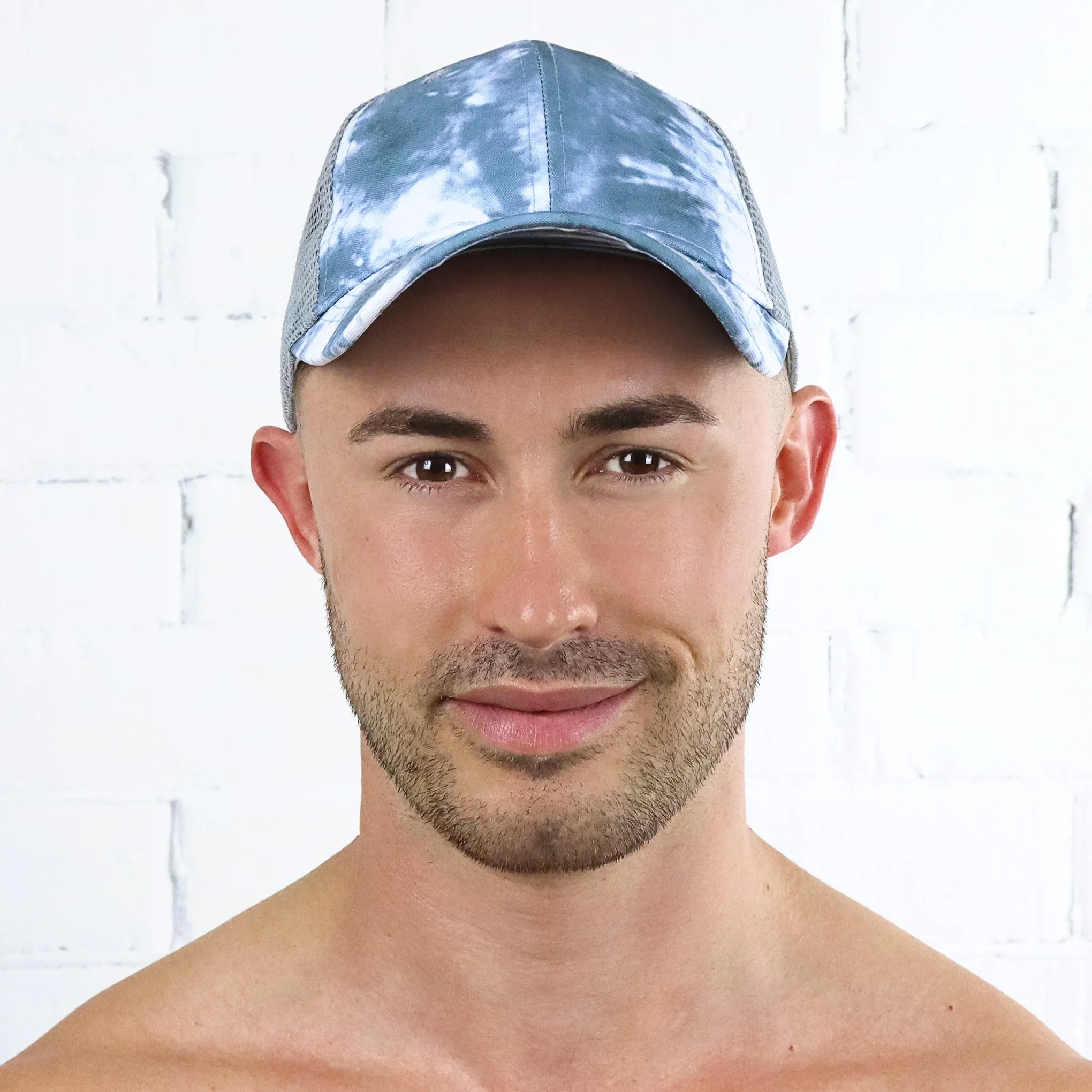 Grey Tie Dye Mesh Cap