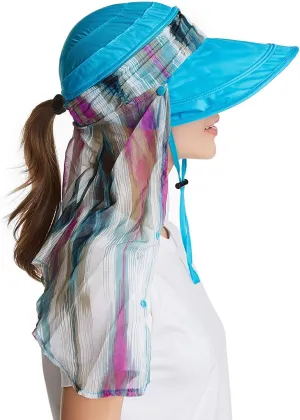 ICOLOR Sun Cap Sun Flap Hats Outdoor 360°Sun UPF 50  Women Lady Wide Brim Cap Visor Hats UV Protection Summer Sun Hats