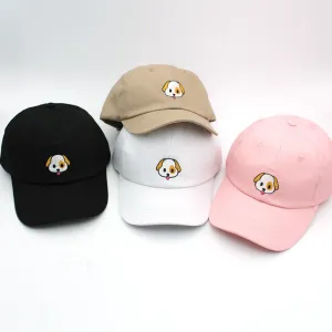 [Korean Style] Dog Embroidery Baseball Cap