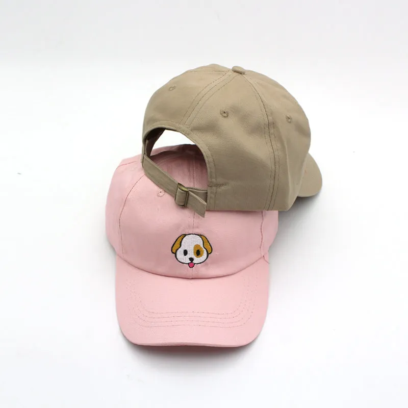 [Korean Style] Dog Embroidery Baseball Cap