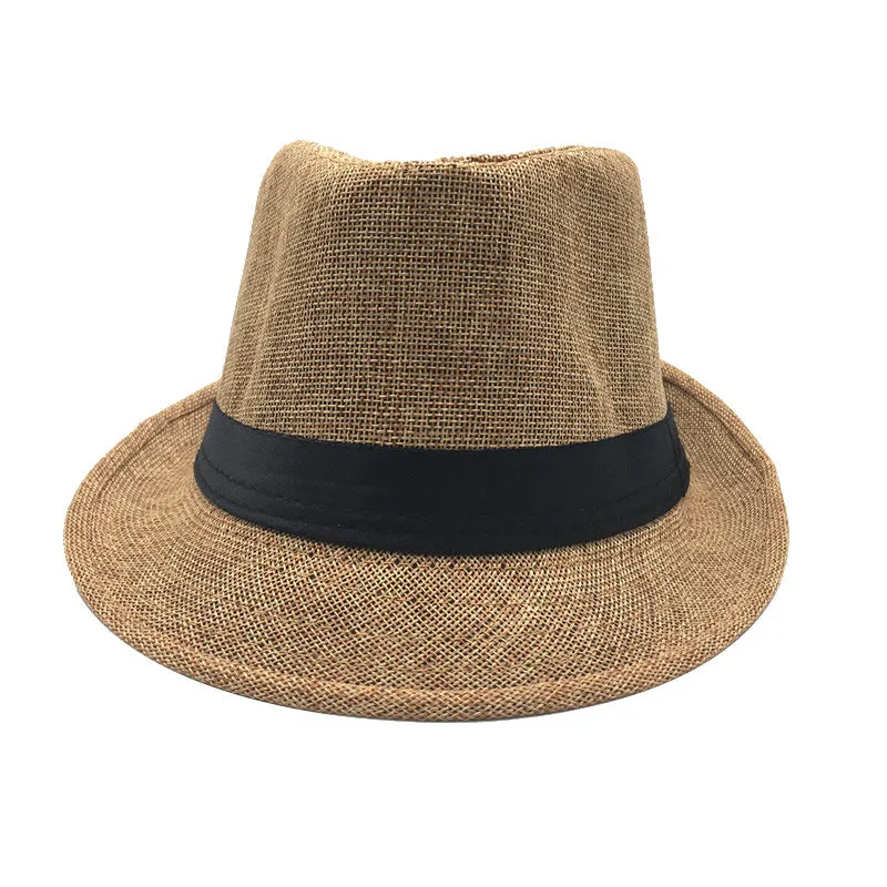 Mens Classic Fedora Hat Short Brim