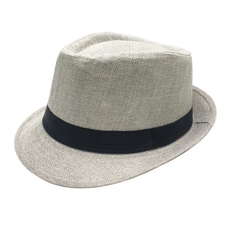 Mens Classic Fedora Hat Short Brim