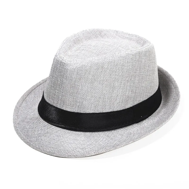 Mens Classic Fedora Hat Short Brim