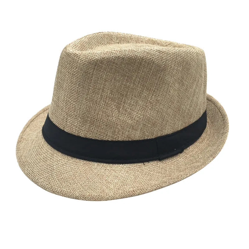 Mens Classic Fedora Hat Short Brim