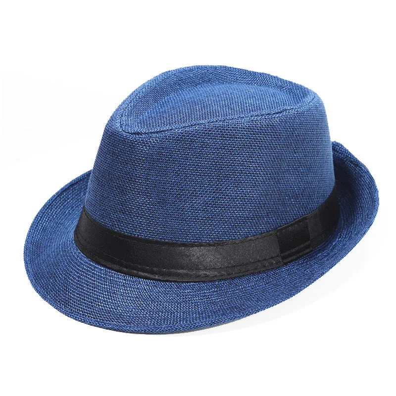 Mens Classic Fedora Hat Short Brim