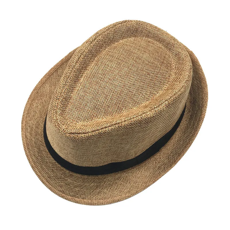 Mens Classic Fedora Hat Short Brim