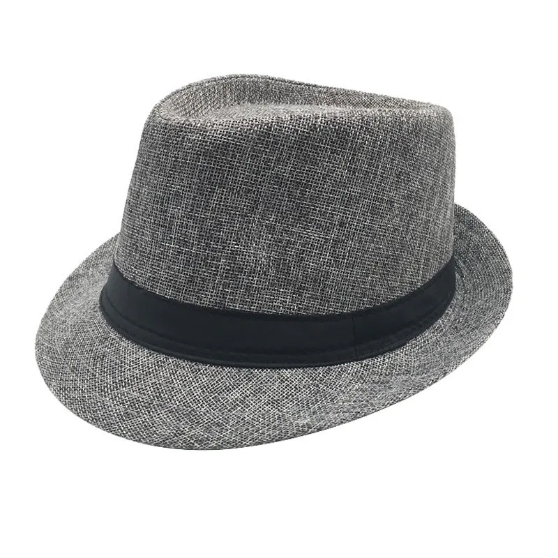 Mens Classic Fedora Hat Short Brim
