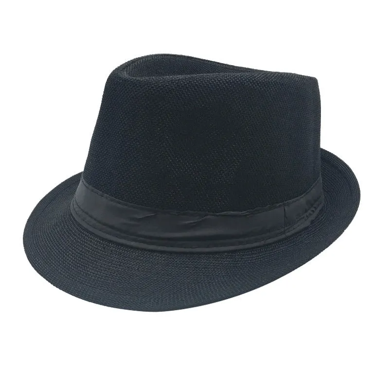 Mens Classic Fedora Hat Short Brim