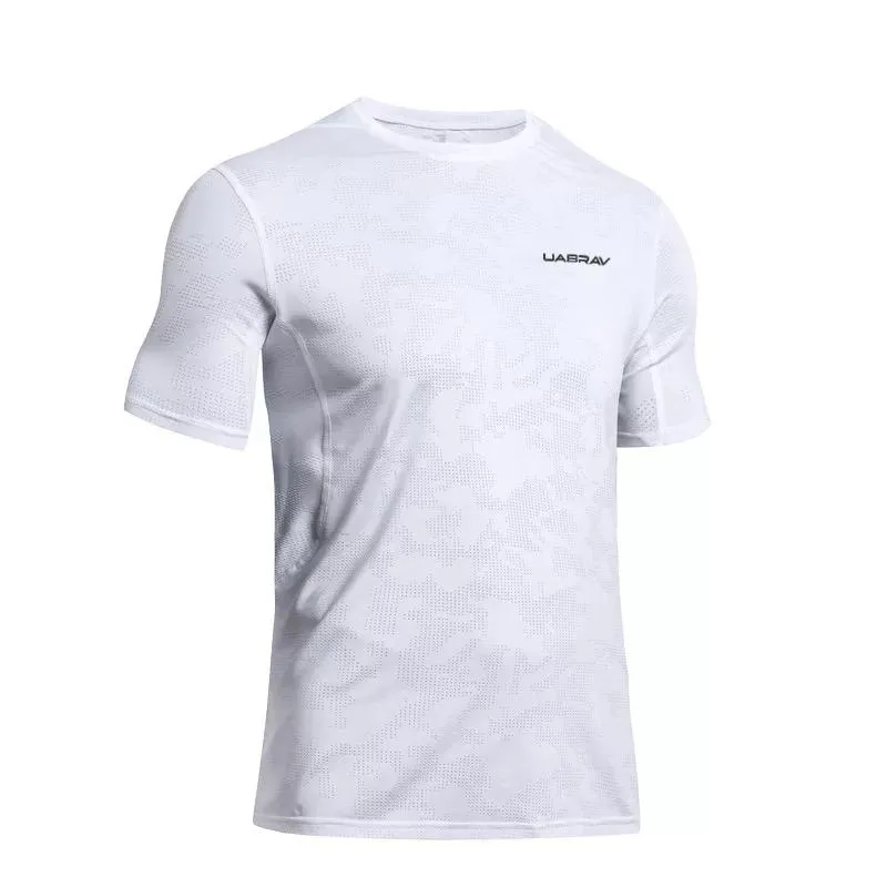Mens Hiking Tshirt Quick-Dry Breathable Polyester Shortsleeved Tshirt for Active Outdoor Sports