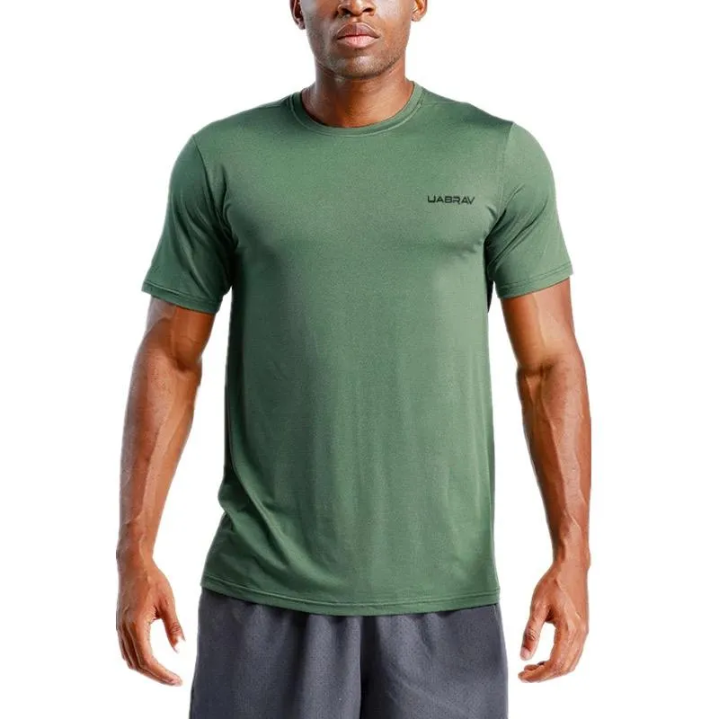 Mens Hiking Tshirt Quick-Dry Breathable Polyester Shortsleeved Tshirt for Active Outdoor Sports