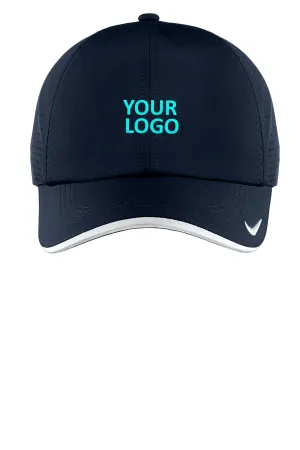 Nike Dri-FIT Swoosh Perforated Customized Caps, Navy