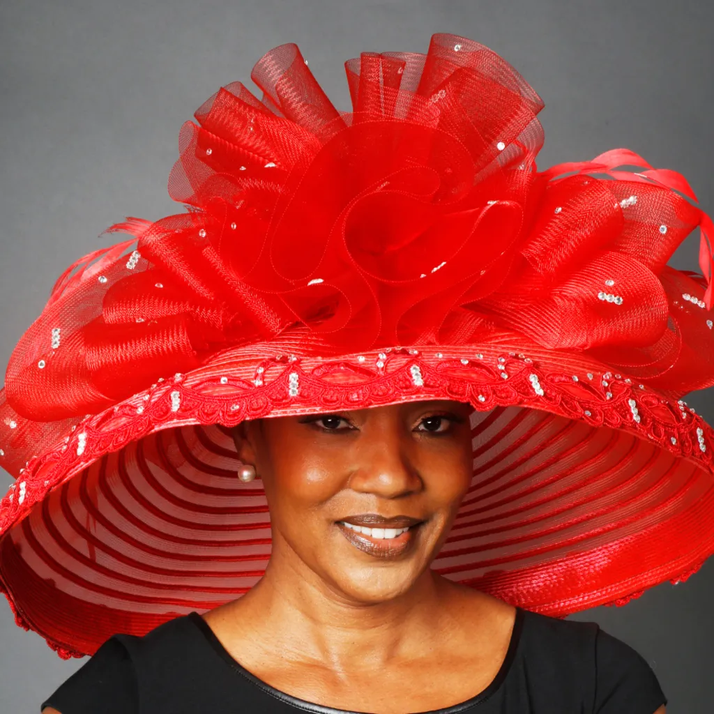 OE0025-Kentucky derby wide brim dress hat