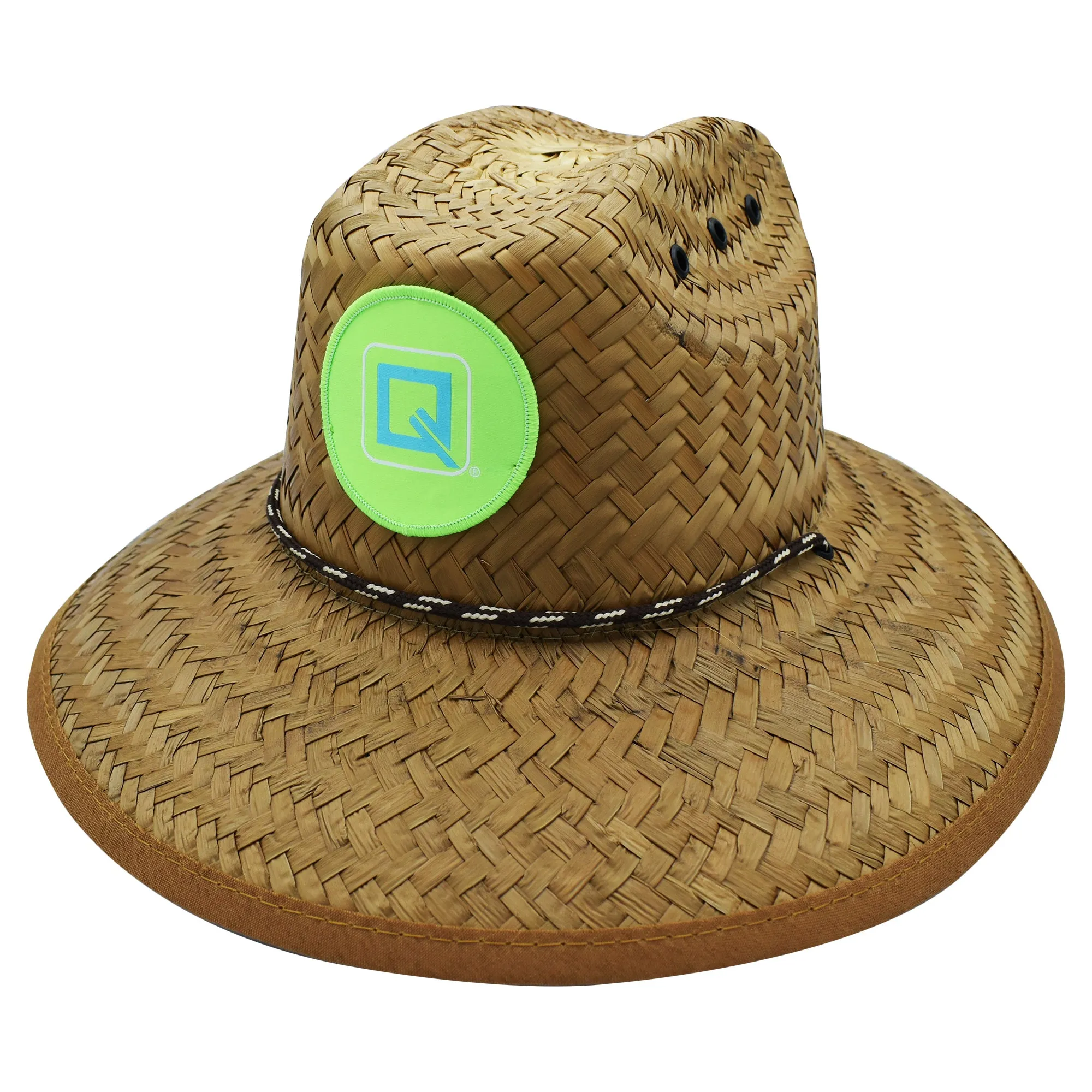 Qwave Kids Straw Lifeguard Hat - Youth Straw Hat for Boys, Girls, Teens, Petite Women