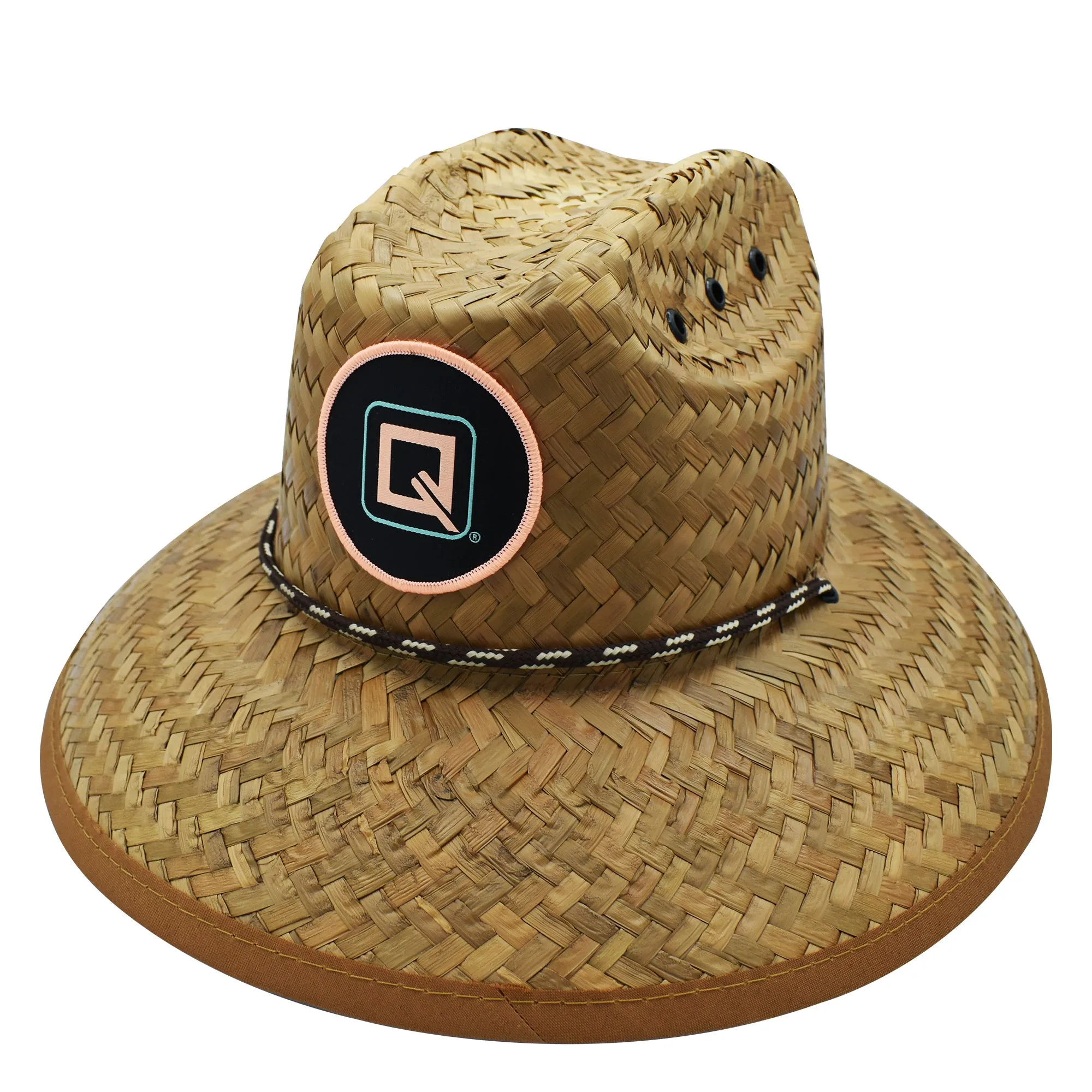 Qwave Kids Straw Lifeguard Hat - Youth Straw Hat for Boys, Girls, Teens, Petite Women