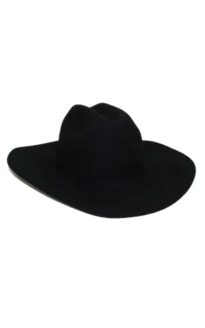 RESISTOL Vintage Black Cowboy Felt Fedora Hat