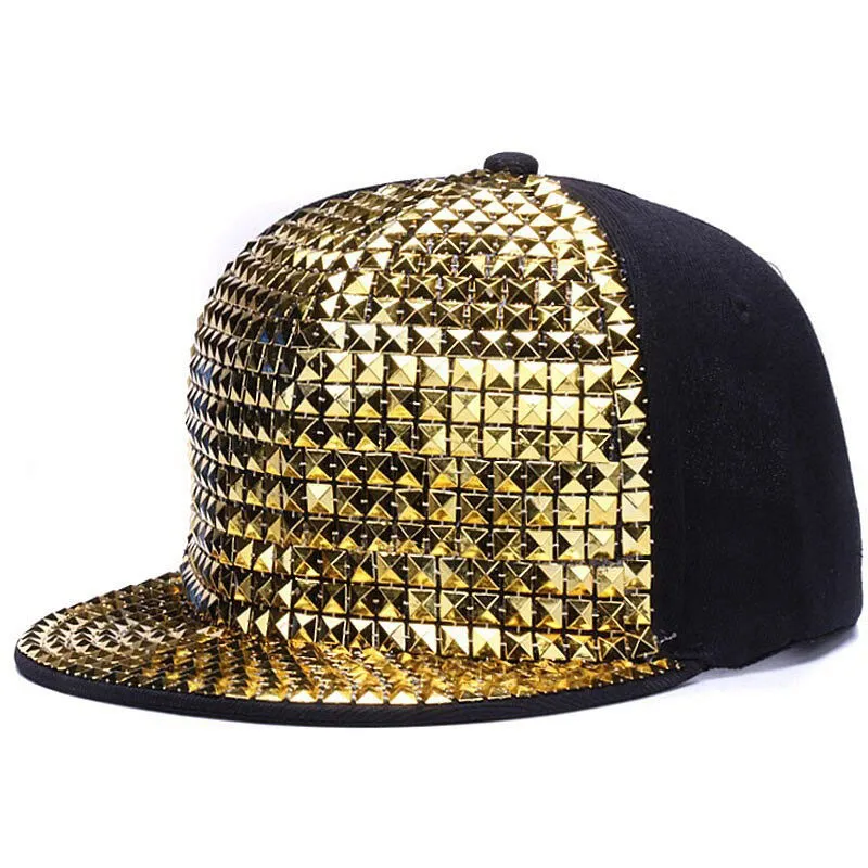 Sequins Adjustable Baseball Caps / Punk Rock Snapback Cap / Cool Hats for Men and Women