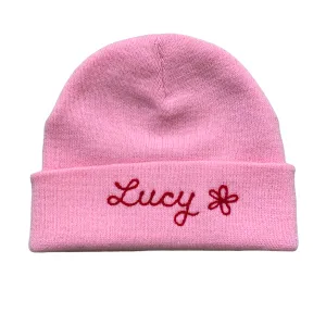 The Baby Chainstitch Beanie - Light Pink