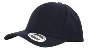 UFLEX 6 Panel Snapback Curved Cap - Black