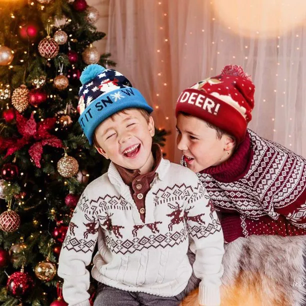 Ugly Christmas Hats Unisex Party Hats Crochet Knitted Cap Beanie for New Year