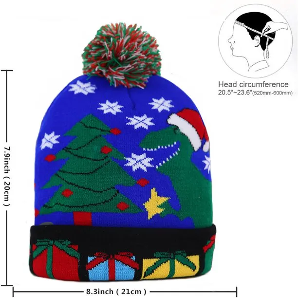 Ugly Christmas Hats Unisex Party Hats Crochet Knitted Cap Beanie for New Year