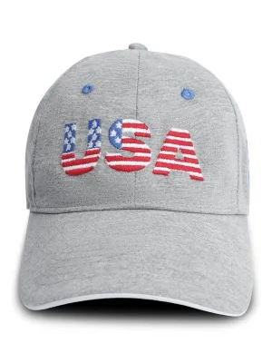 Unisex Grey Melange Fashion Single Side Cap