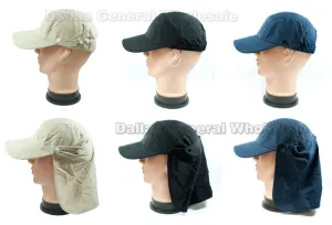 Visor Caps w/ Removable Neck Cover Wholesale