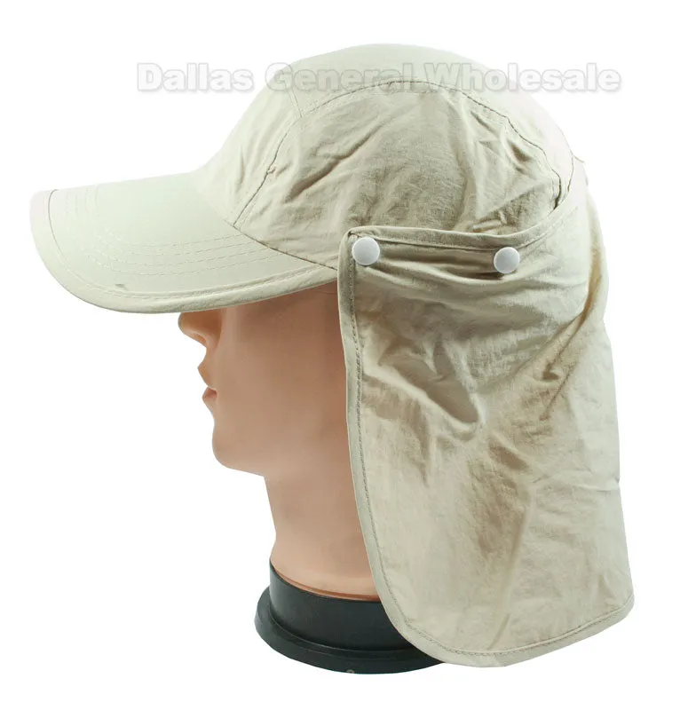 Visor Caps w/ Removable Neck Cover Wholesale