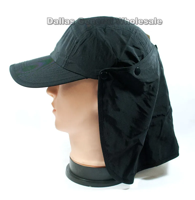 Visor Caps w/ Removable Neck Cover Wholesale
