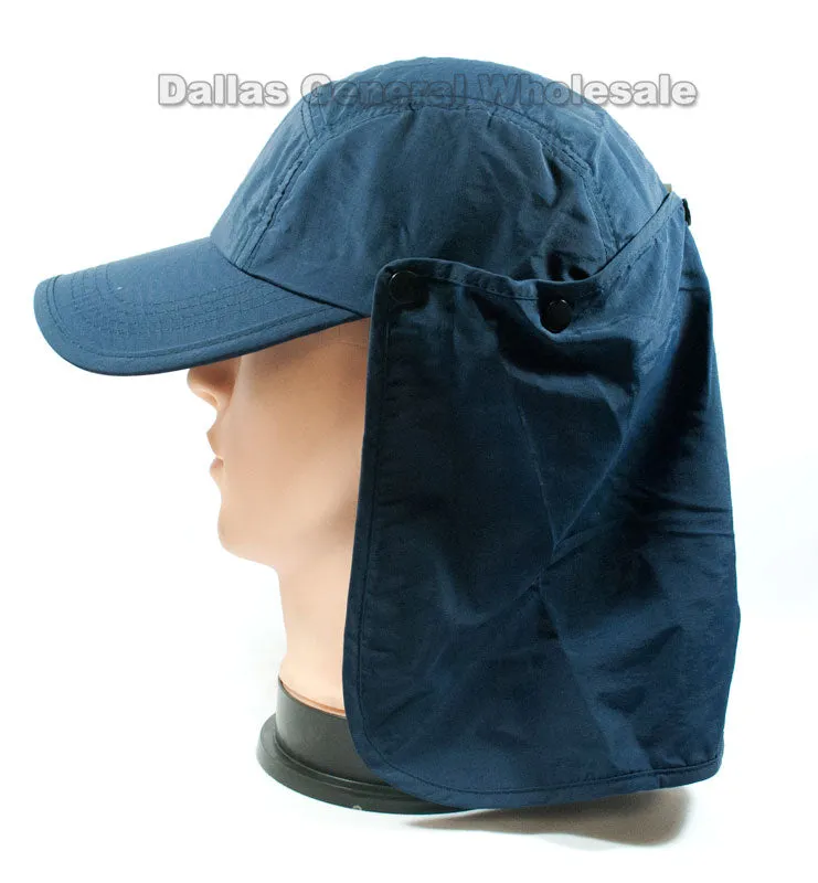 Visor Caps w/ Removable Neck Cover Wholesale