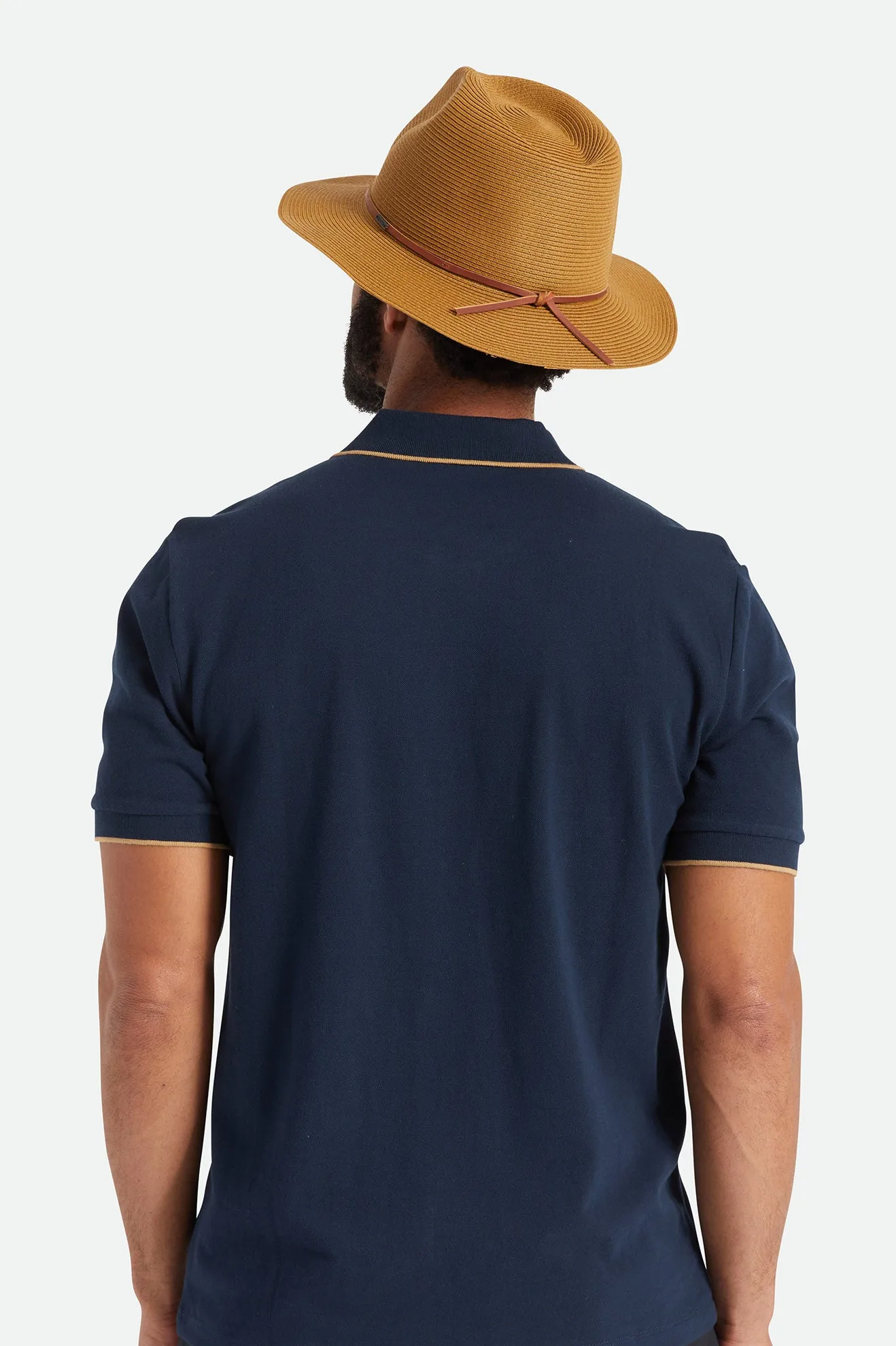 Wesley Straw Packable Fedora - Copper