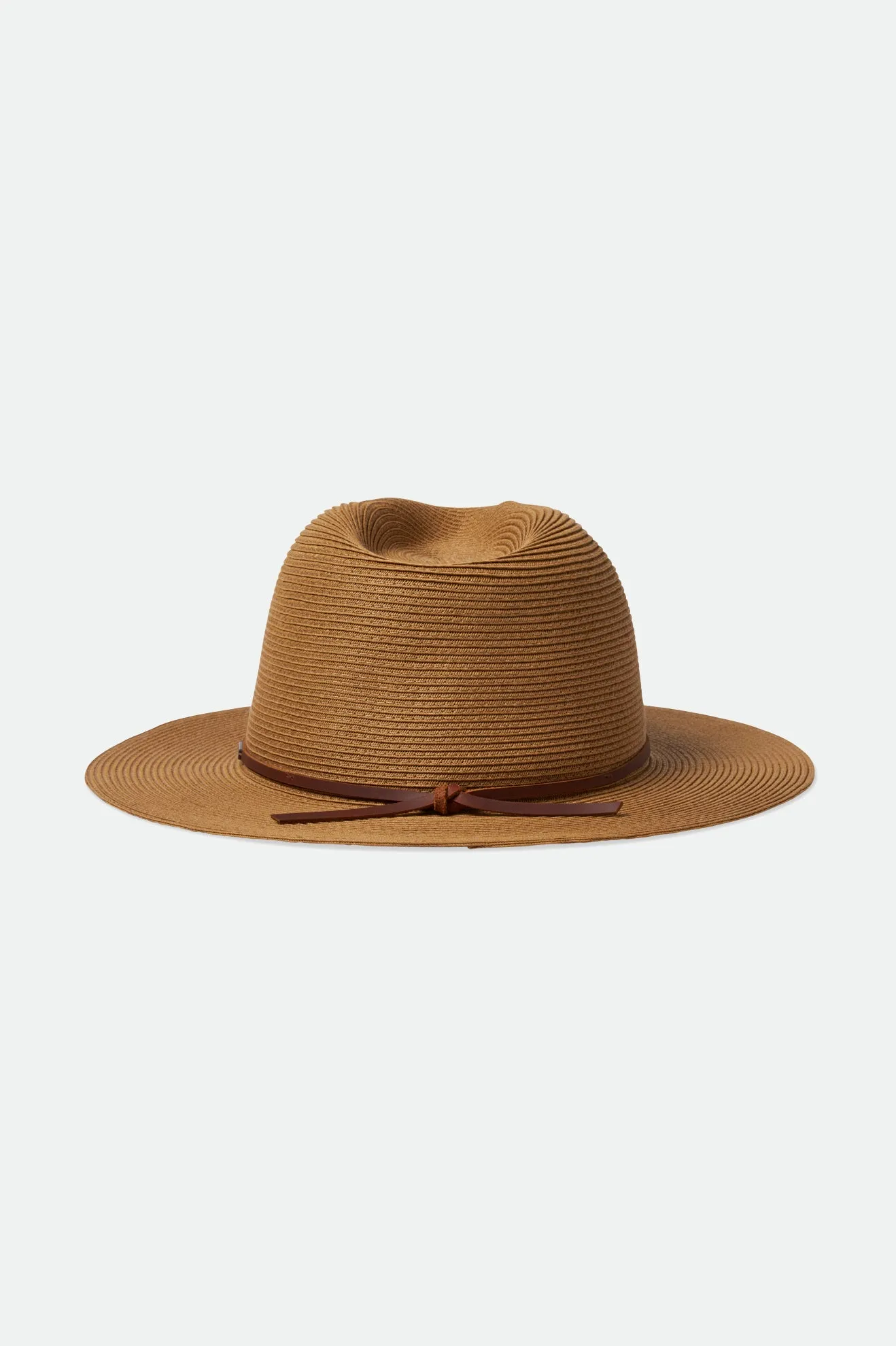 Wesley Straw Packable Fedora - Copper